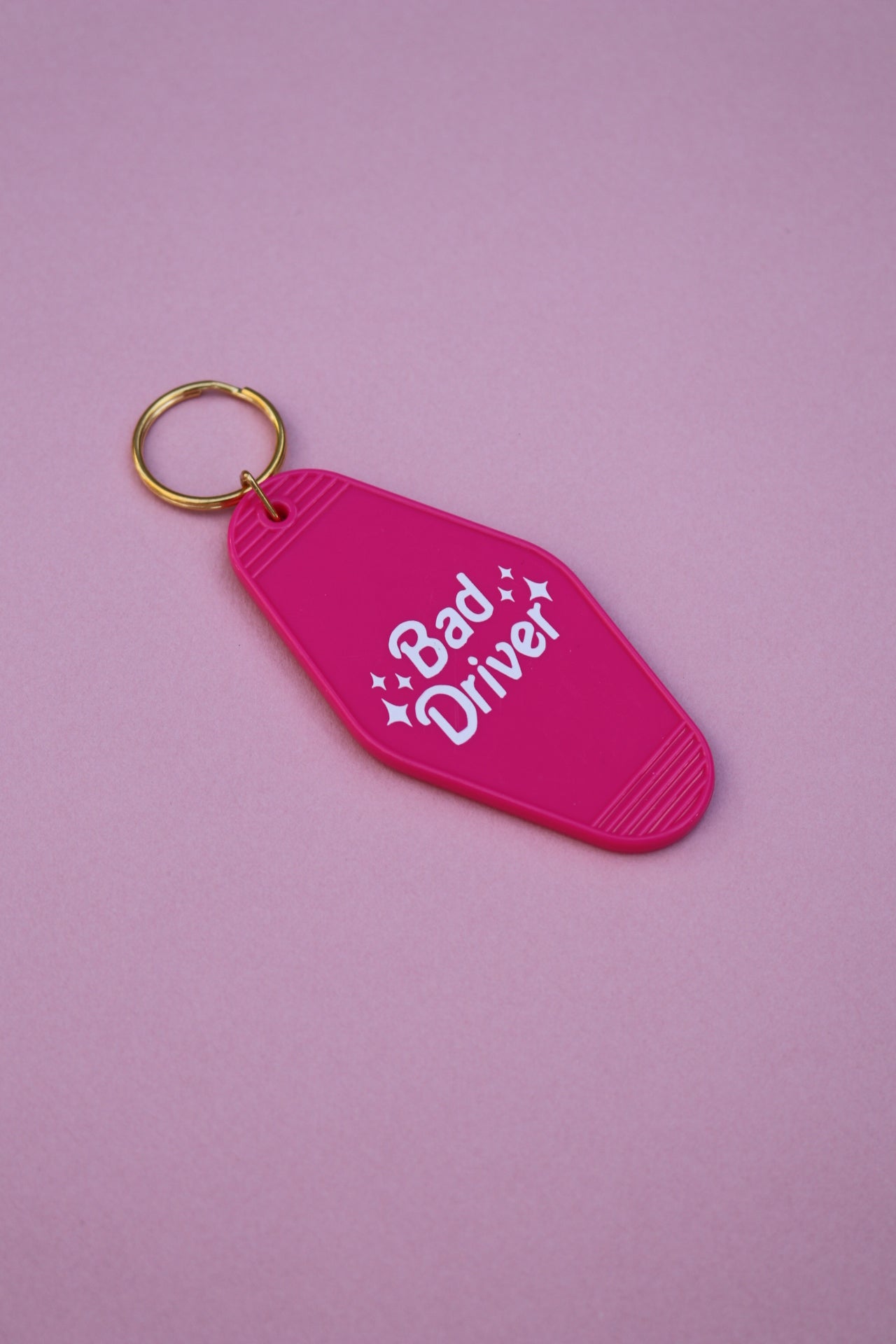 bad driver barbie motel keychain