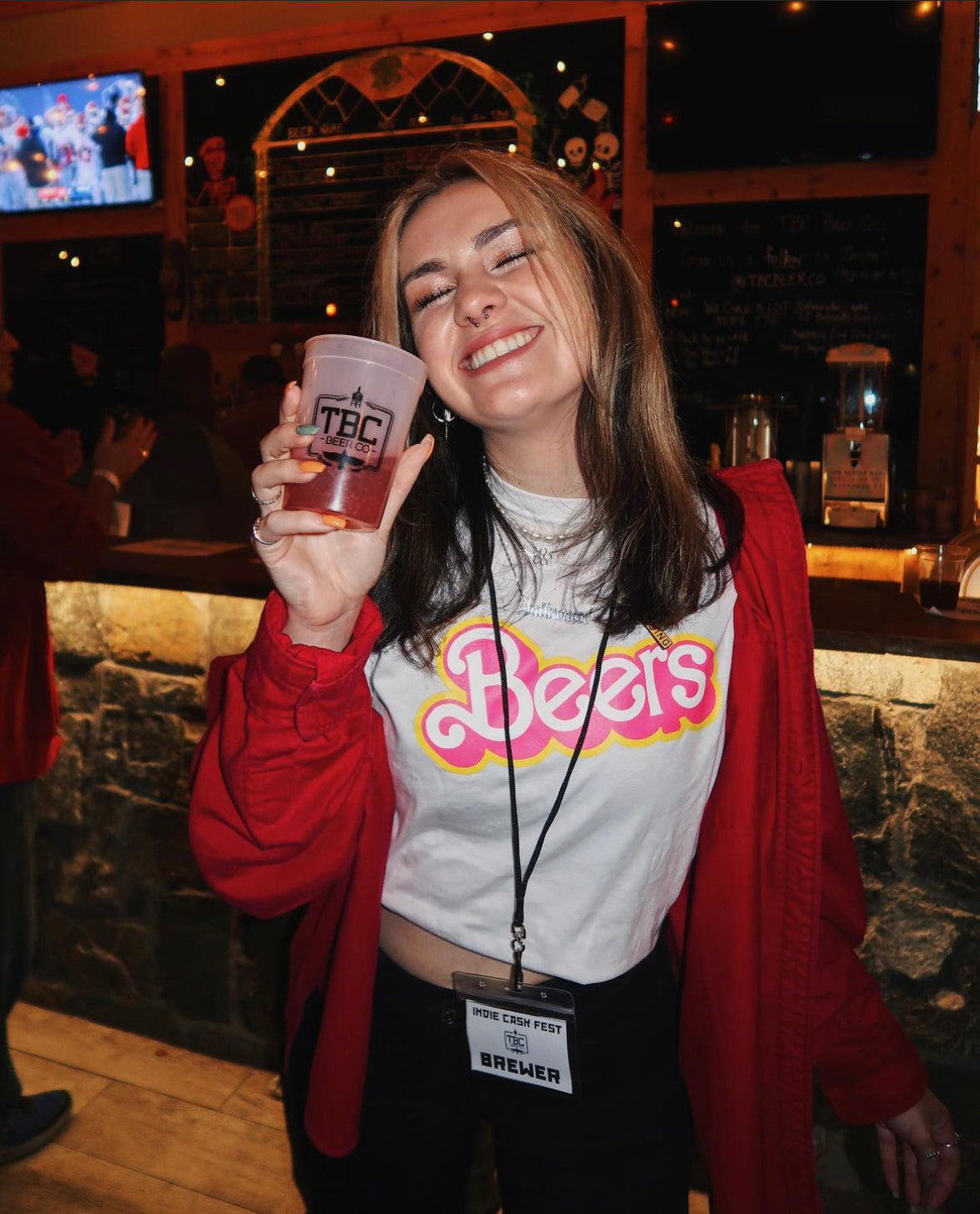 beer barbie shirt - white