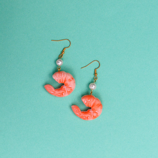 shrimp cocktail earrings