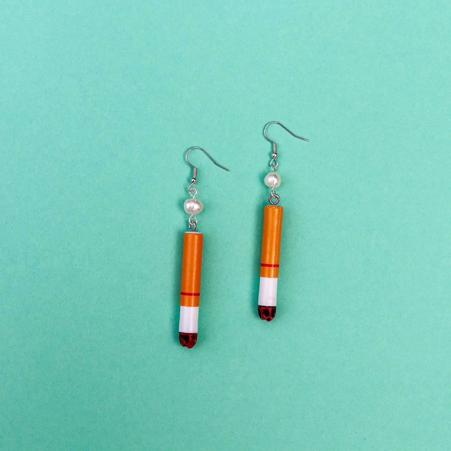 cigarette joint earrings