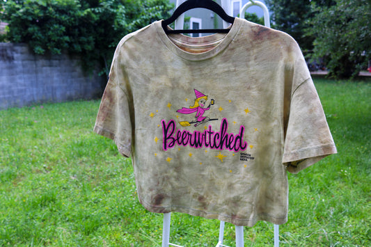 Beerwitched Green Dye Crop Tee